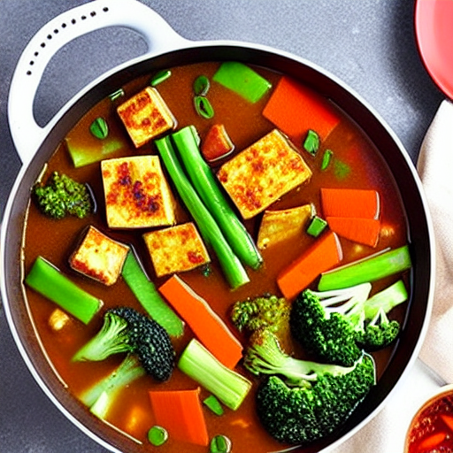 Tofu and Vegetable Hot Pot