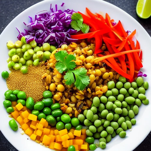 Salada de Grãos e Legumes
