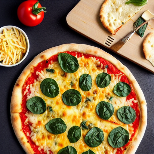 Pizza de Espinacas y Queso