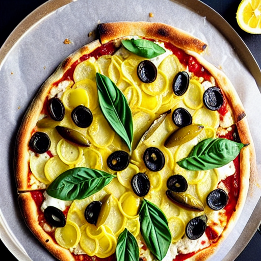 Preserved Lemon and Olive Pizza