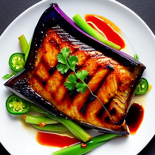 Miso Glazed Eggplant 'Fish'