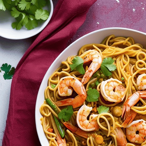 Fideos con Camarones