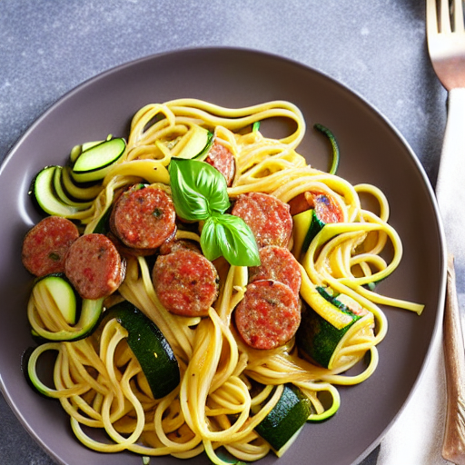 Pasta with Sausage and Zucchini