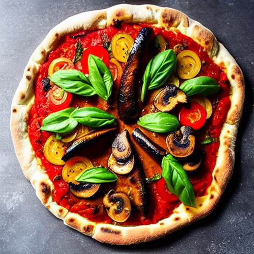 Tandoori Mushroom Pizza