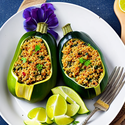 Vegan Stuffed Zucchini
