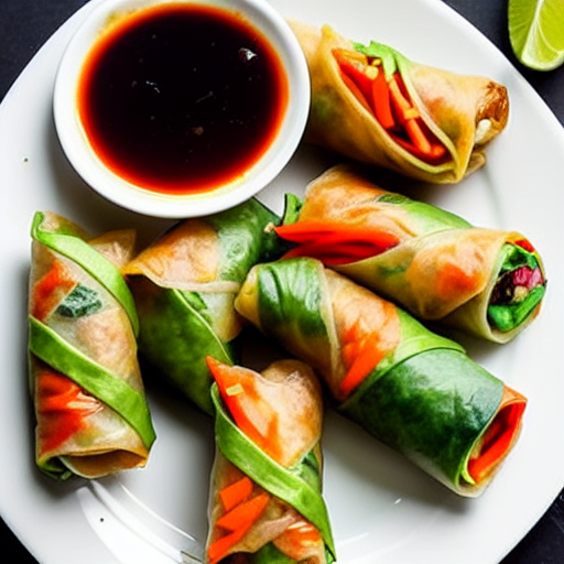 Baked Vegetable Spring Rolls