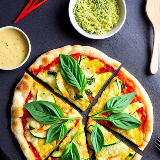 Zucchini Tempura Pizza