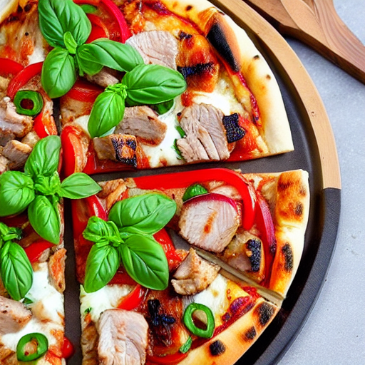 Grilled Pork Pizza