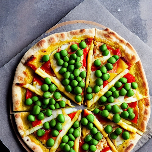 Lotus Root and Pea Pizza