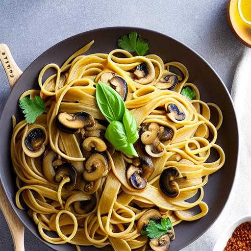 Mushroom Nopal Pasta