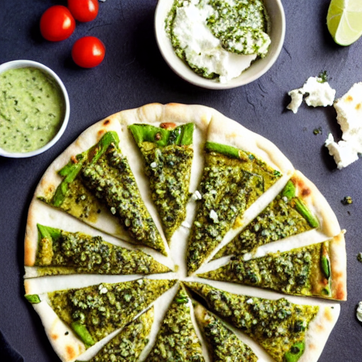 Pesto and Goat Cheese Flatbread