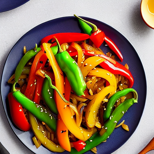Stir-Fried Peppers and Onions