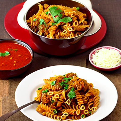 Pasta with Baingan Bharta