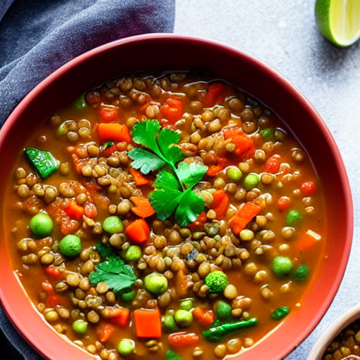 Savory Lentil and Vegetable Soup with Rice