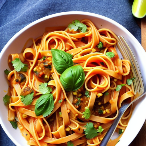 Pasta con Salsa de Cacahuete