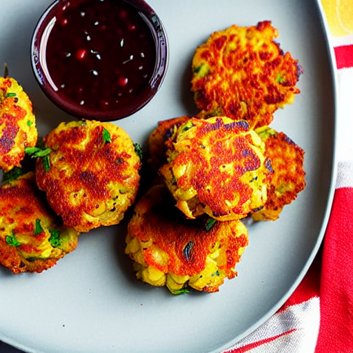 Spicy Cauliflower Fritters
