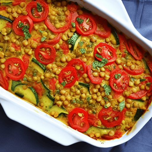 Zucchini and Tomato Gratin with Lentils and Spinach and Chickpeas and Lentils and Spinach and Lentils and Spinach and Lentils and Spinach and Lentils and Spinach and Lentils and Spinach