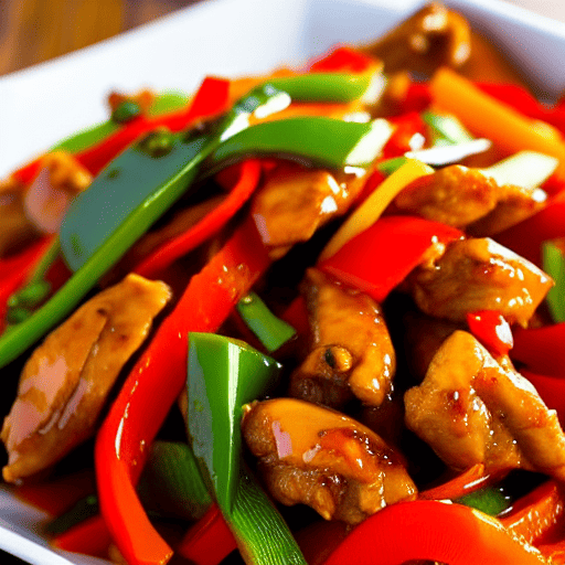 Stir-Fried Chicken with Peppers