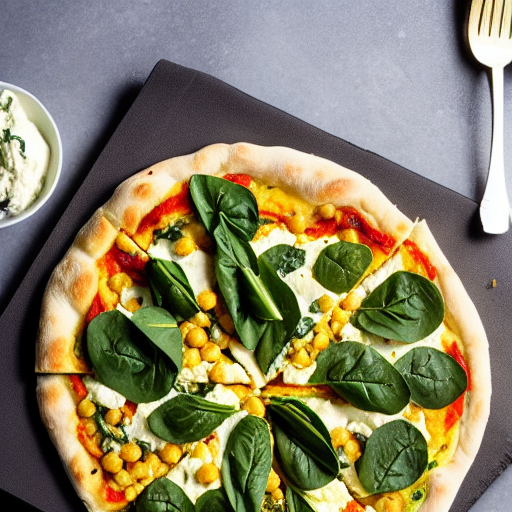 Chickpea and Spinach Pizza