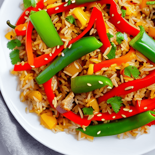 Pork and Bell Pepper Fried Rice