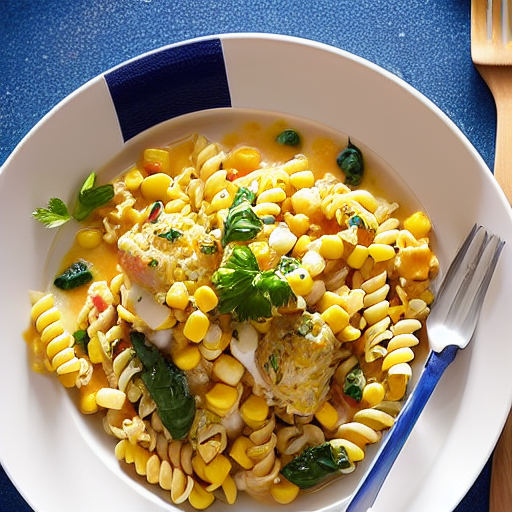Pasta with Crab and Corn