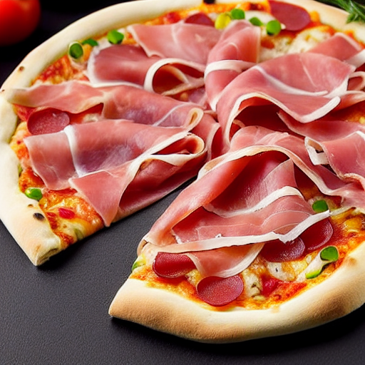 Pizza con Prosciutto Crudo