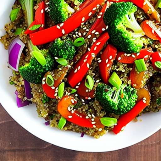 Vegetable and Quinoa Stir-Fry with Teriyaki Sauce