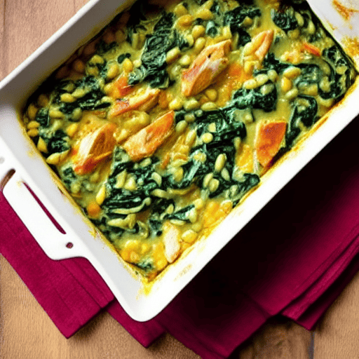 Halal Chicken and Spinach Casserole