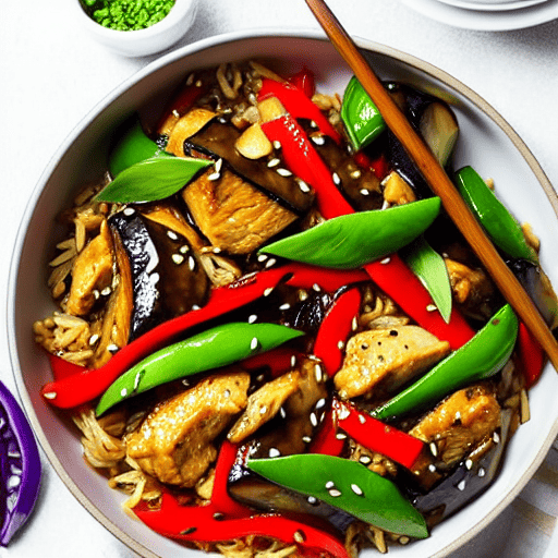 Gluten-Free Chicken and Eggplant Stir-Fry