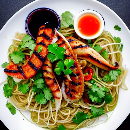 Bún Mực Nướng Tỏi