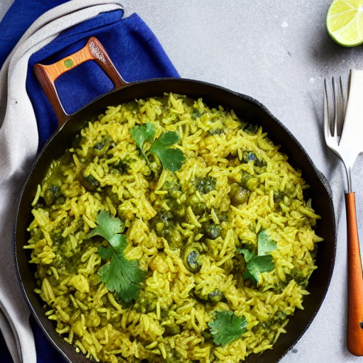 Arroz con Salsa Verde
