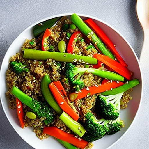 Vegetable and Tofu Stir-Fry with Quinoa