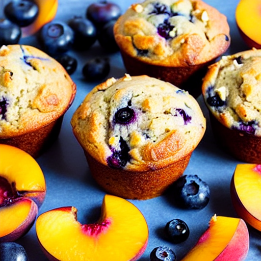 Blueberry Peach Muffins