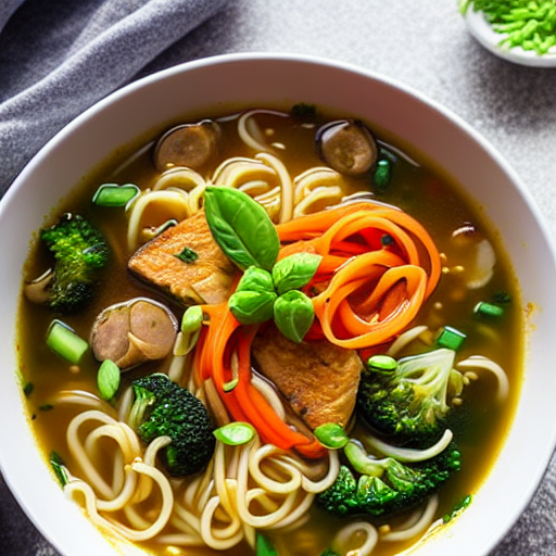 Keto Vegetable Noodle Soup