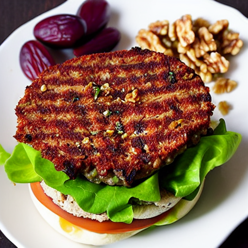 Keto Date and Walnut Burger