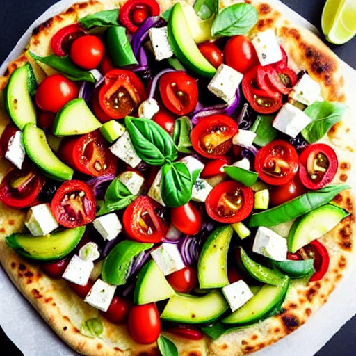 Vegan Greek Salad Pizza