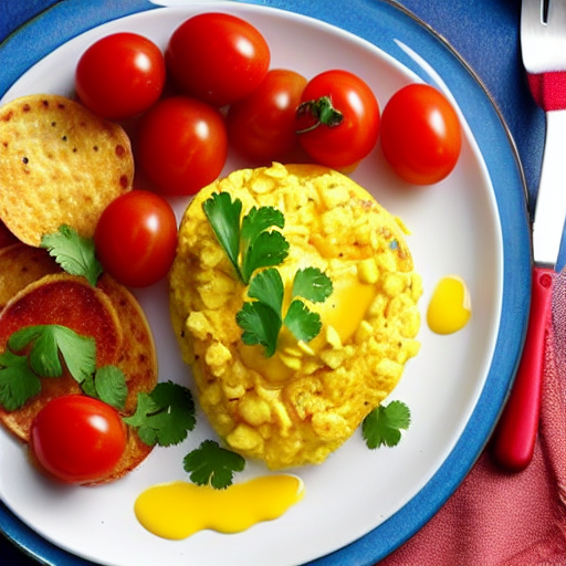 Ovos Mexidos com Tomate