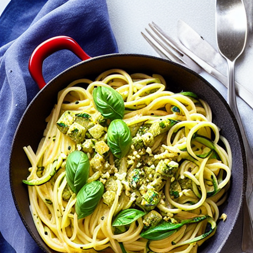 Pasta Bil Kousa w Tzatziki