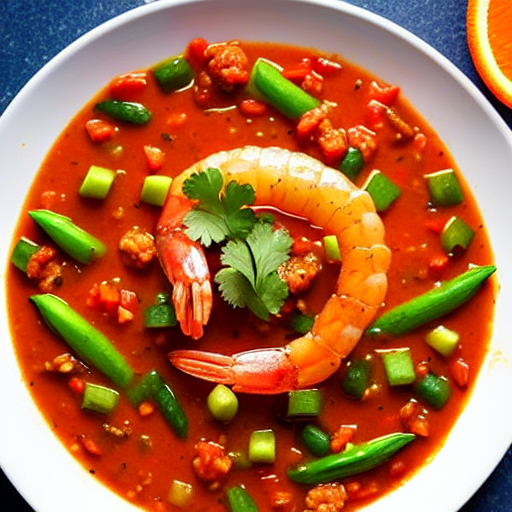 Camarones en Salsa de Naranja