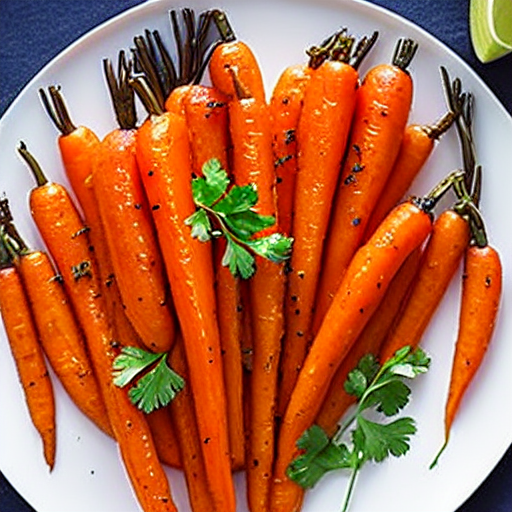 Honey Glazed Carrots and Sweet Potatoes with Spices and Herbs and Spices