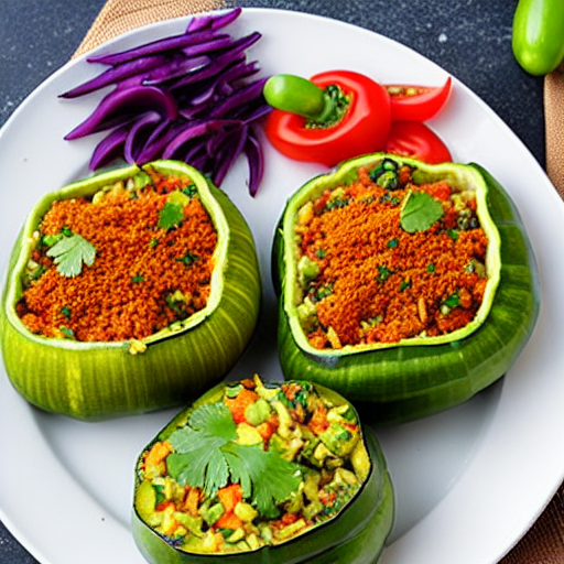 Moroccan Stuffed Zucchini