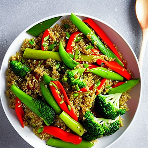 Vegetable and Quinoa Stir-Fry with Tofu