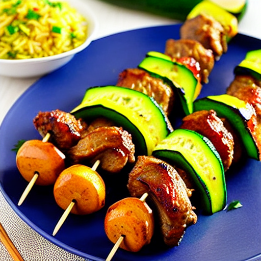Riz Bil Kousa Wa Kebab