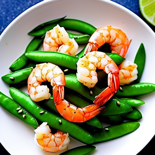 Sautéed Shrimp with Snow Peas