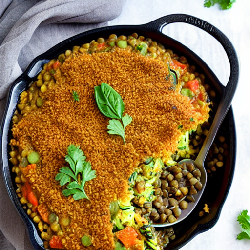 Baked Zucchini and Lentil Casserole