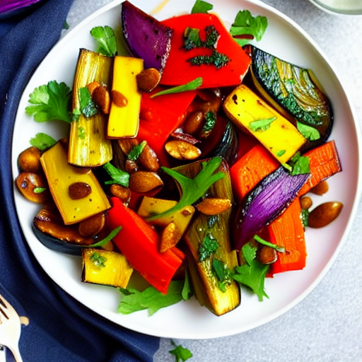 Vegan Roasted Vegetable Salad