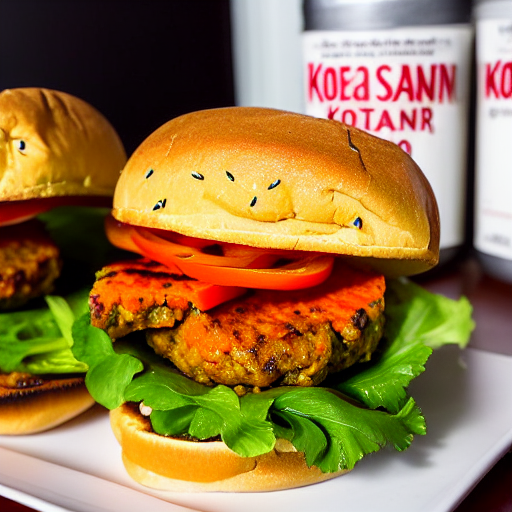 Korean Sweet Potato Burger