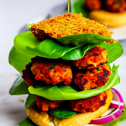 Keto Vegetable Pakora Burger