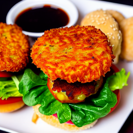Vegetable Korokke Burger