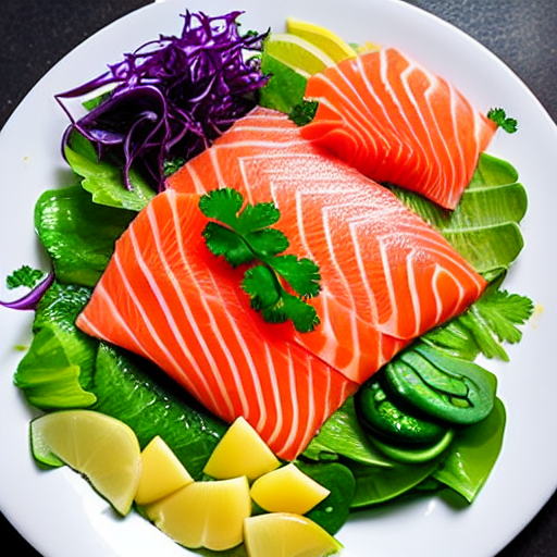 Sashimi Salad with Tofu and Salmon